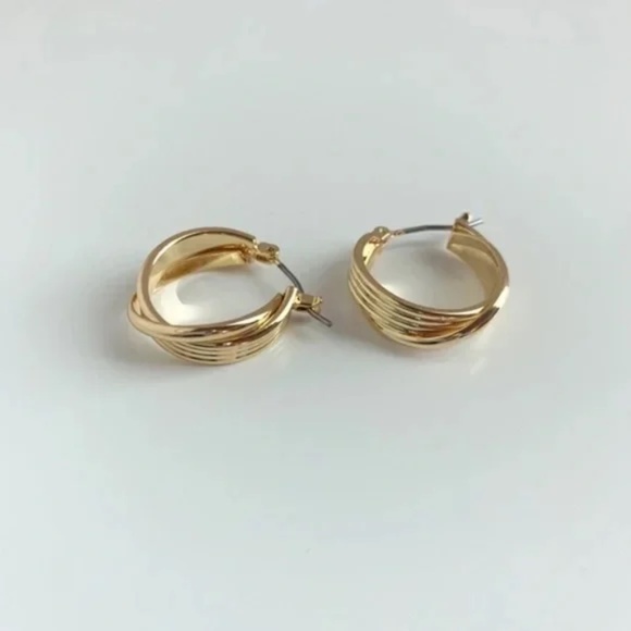 SHASHI Twisted Hoop Earrings - Picture 2 of 2